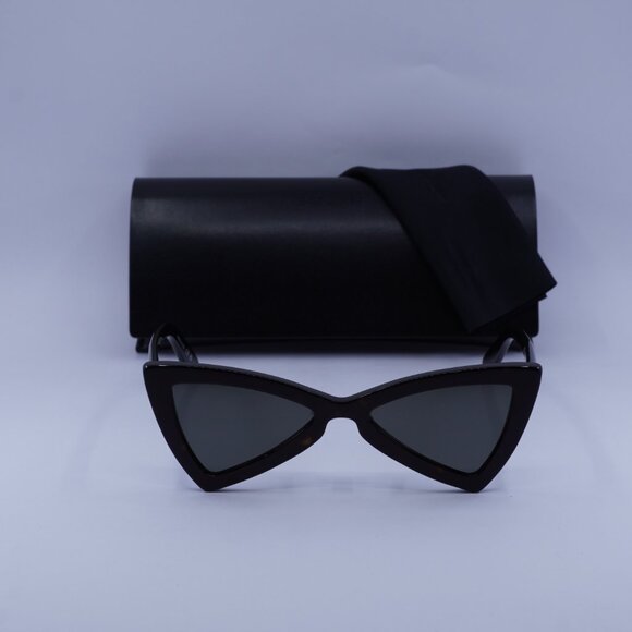 Saint Laurent SL207 JERRY 006 Cat Eye Sunglasses - Dark Havana/Grey - Picture 2 of 10
